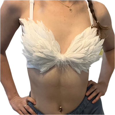 (Copy) white feather angel bra victorias secret inspired