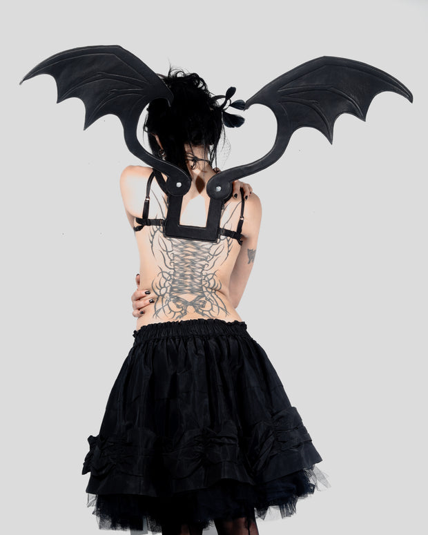 Real Leather Adjustable Bat Wings – Gothic Fantasy Cosplay