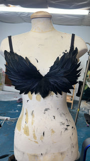 black feather bra victoria's secret