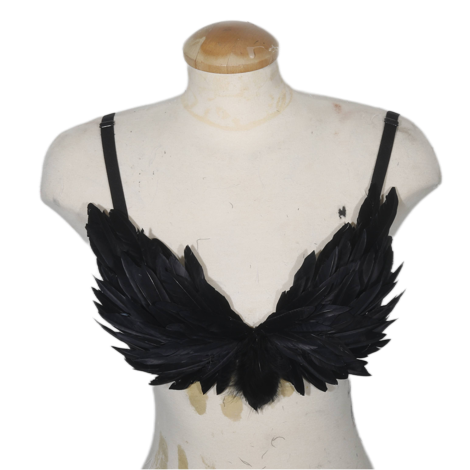 black feather bra victoria's secret