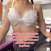 (Copy) white feather angel bra victorias secret inspired