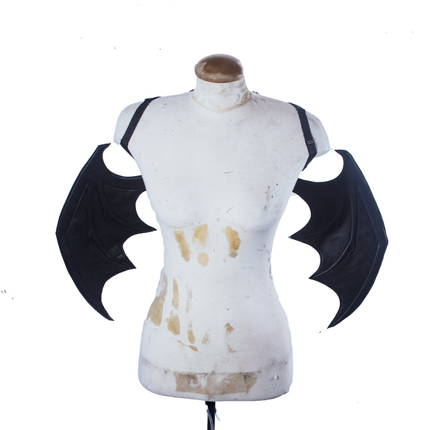 Real Leather Adjustable Bat Wings – Gothic Fantasy Cosplay