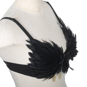 black feather bra victoria's secret