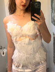 white feather angel bra victorias secret inspired