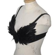 black feather bra victoria's secret