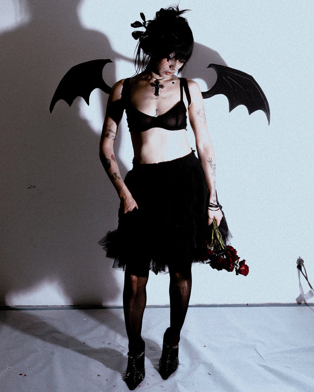 Real Leather Adjustable Bat Wings – Gothic Fantasy Cosplay