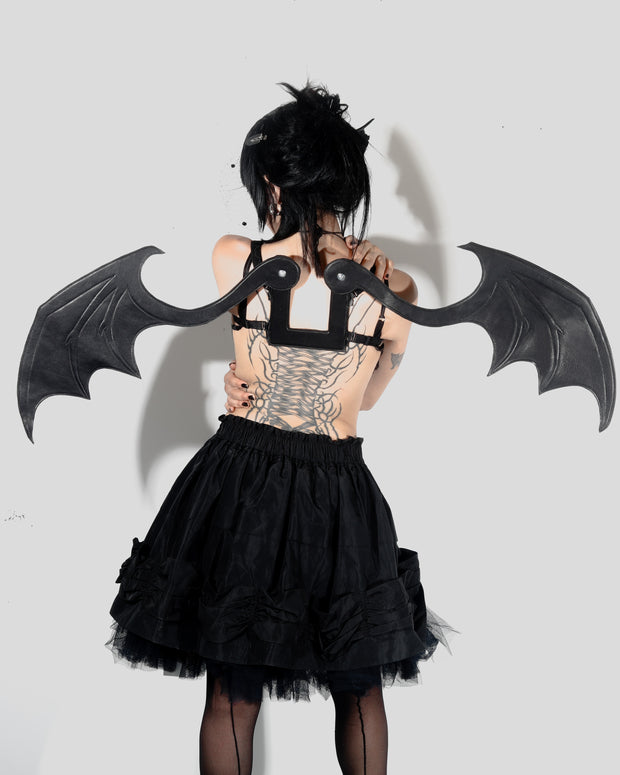 Real Leather Adjustable Bat Wings – Gothic Fantasy Cosplay
