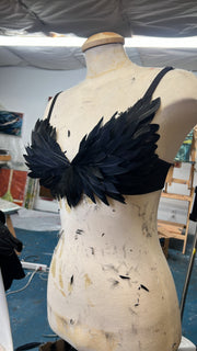 black feather bra victoria's secret
