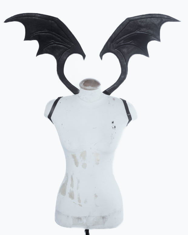 Real Leather Adjustable Bat Wings – Gothic Fantasy Cosplay