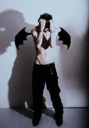 Real Leather Adjustable Bat Wings – Gothic Fantasy Cosplay