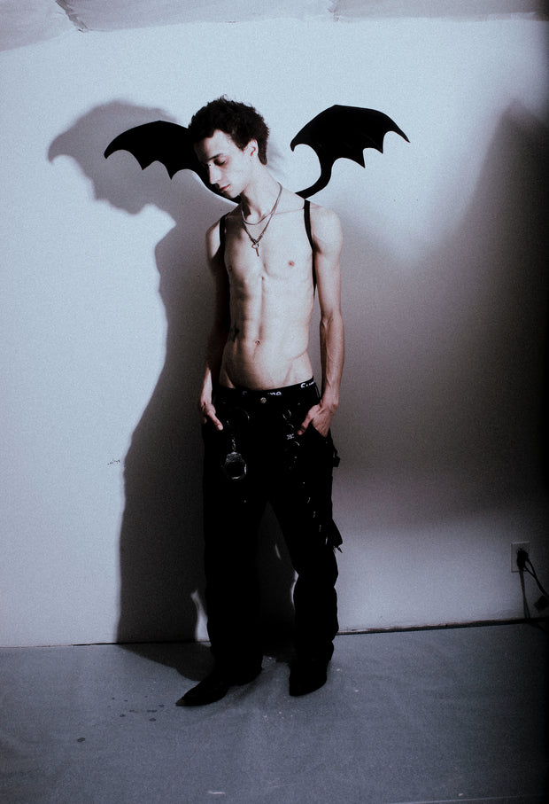 Real Leather Adjustable Bat Wings – Gothic Fantasy Cosplay