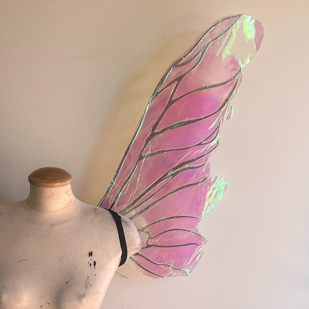 Pink/green Hollographic Fairy Wings 2