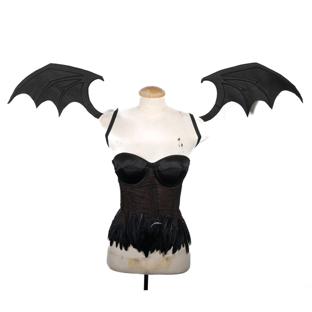 Real Leather Adjustable Bat Wings – Gothic Fantasy Cosplay