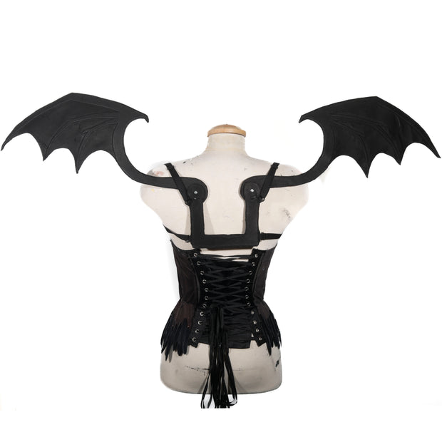 Real Leather Adjustable Bat Wings – Gothic Fantasy Cosplay