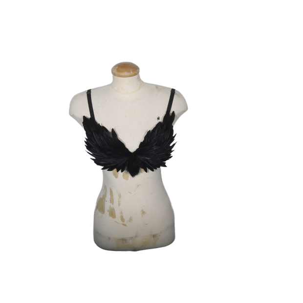 black feather bra victoria's secret
