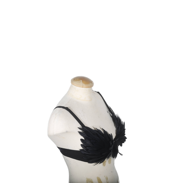 black feather bra victoria's secret