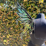 Black Green Iridescent Dark Fairy Wing Mini Coachella Burningman
