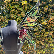 Black Green Iridescent Dark Fairy Wing Mini Coachella Burningman
