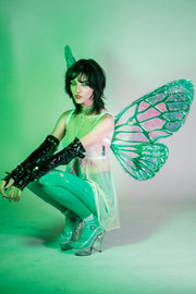 Green iridescent fairy wing