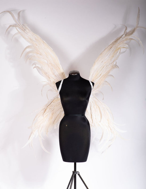 Large Celestial Handmade Custom Couture Rooster Feather Angel Wings - Victoria's Secret Inspired