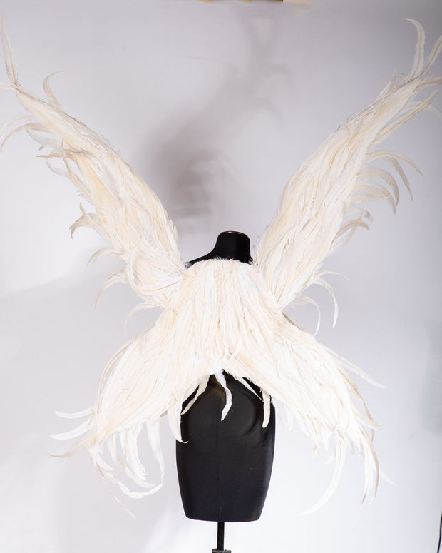Large Celestial Handmade Custom Couture Rooster Feather Angel Wings - Victoria's Secret Inspired